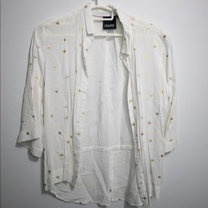 Button down with stars stud